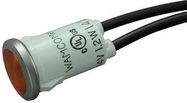 LAMP, INCANDESCENT INDICATOR, 12V, 80mA, WIRE LEADED