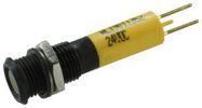 PANEL MOUNT INDICATOR, LED, 8MM, YELLOW, 24V