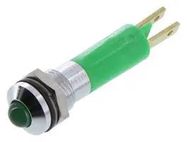 PANEL MOUNT INDICATOR, LED, 8MM, GREEN, 24V