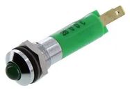 PANEL MOUNT INDICATOR, LED, 8MM, GREEN, 28V