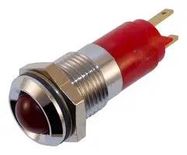 PANEL MOUNT INDICATOR, LED, 14MM, RED, 24V
