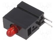 LED; in housing; 2.8mm; No.of diodes: 1; red; 20mA; 60°; 15÷30mcd MENTOR