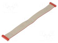 Ribbon cable with connectors; Tape ph: 1.27mm; PIN: 16; Len: 0.2m TE Connectivity