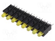 LED; in housing; yellow; 2.8mm; No.of diodes: 8; 20mA; 60°; 10÷20mcd MENTOR
