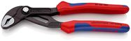 KNIPEX 87 02 180 SB Cobra® High-Tech Water Pump Pliers with multi-component grips grey atramentized 180 mm (self-service card/blister)