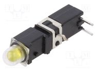 LED; in housing; 3.9mm; No.of diodes: 1; yellow; 2mA; 60°; 1.2÷4mcd MENTOR