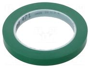 Tape: marking; green; L: 33m; W: 12mm; Thk: 0.13mm; 2.5N/cm; 130% 3M