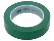 Tape: marking; green; L: 33m; W: 25mm; Thk: 0.13mm; 2.5N/cm; 130% 3M