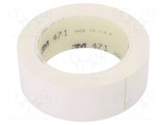 Tape: marking; white; L: 33m; W: 38mm; Thk: 0.13mm; 2.5N/cm; 130% 3M