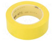 Tape: marking; yellow; L: 33m; W: 38mm; Thk: 0.13mm; 2.5N/cm; 130% 3M