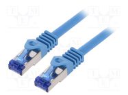Patch cord; S/FTP; 6a; stranded; Cu; LSZH; blue; 15m; 26AWG; -20÷75°C LOGILINK