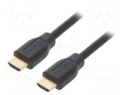 Cable; HDMI plug,both sides; 1m; black; HDMI 2.0; plastic LOGILINK