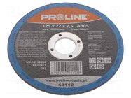 Cutting wheel; Ø: 125mm; Disc thick: 2.5mm; steel; 22mm PROLINE