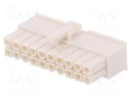 Connector: wire-wire/PCB; plug; female; PIN: 20; Mini-Fit Jr; 600V MOLEX
