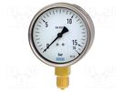 Manometer; 0÷600bar; Class: 1; 160mm; 80°C; IP54; 212.20 WIKA