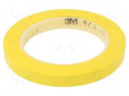 Tape: marking; yellow; L: 33m; W: 12mm; Thk: 0.13mm; 2.5N/cm; 130% 3M