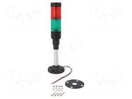 Signalling column; red/green; LED; 230VAC; HBJD-40; 40mm; -25÷55°C ONPOW