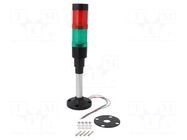 Signalling column; red/green; LED; 24VDC; 24VAC; HBJD-40; 40mm ONPOW