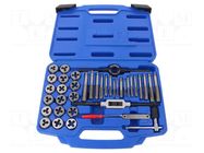 Kit: taps; Kit: taps,threading dies,tap wrench,diestock; 39pcs. KING TONY