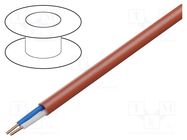 Wire: control cable; YnTKSY; 1x2x1mm; Insulation: PVC; Colour: red TECHNOKABEL