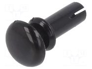 Rivet; polyamide; L.rivet: 7.5mm; black; dismountable,push-in DREMEC