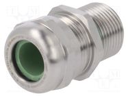Cable gland; with long thread; M20; 1.5; IP68; stainless steel HUMMEL