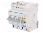 RCBO breaker; Inom: 16A; Ires: 30mA; Max surge current: 250A; IP20 HAGER