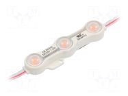 LED; pink; 1.2W; IP68; 160°; No.of diodes: 3; 5730; 66x15mm; 12VDC IPIXEL LED