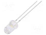 LED; white warm; 5mm; 12000÷14400mcd; 15°; Front: convex; -30÷85°C OPTOSUPPLY