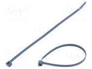 Cable tie; with metal; L: 200mm; W: 4.6mm; PPMP; 150N; blue; UL94HB HELLERMANNTYTON