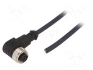 Cable: for sensors/automation; M12; PIN: 4; angled; 3m; plug; 250VDC IGUS