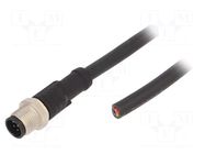 Cable: for sensors/automation; M12; PIN: 8; straight; 2m; plug; 2A AMPHENOL LTW