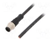 Cable: for sensors/automation; M12; PIN: 5; straight; 2m; plug; 4A AMPHENOL LTW