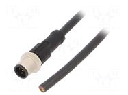 Cable: for sensors/automation; M12; PIN: 5; straight; 1m; plug; 4A AMPHENOL LTW