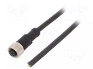 Cable: for sensors/automation; M12; PIN: 5; straight; 2m; plug; 4A AMPHENOL LTW