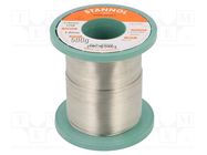 Soldering wire; tin; Sn99,3Cu0,7; 1mm; 500g; lead free; reel; 2.7% STANNOL