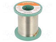 Tin; lead free; Sn96,5Ag3Cu0,5; 1mm; 500g; reel; 2.7%; Flux: SW26 STANNOL