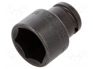 Socket; 6-angles,socket spanner,impact; HEX 30mm; 1/2"; IMPACT STAHLWILLE