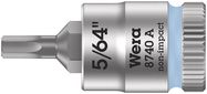 8740 A Zyklop bit socket, 1/4" drive, 5/64"x28.0, Wera