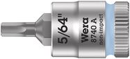 8740 A Zyklop bit socket, 1/4" drive, 5/64"x28.0, Wera