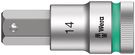8740 C HF Zyklop bit socket with 1/2" drive with holding function, 14.0x60.0, Wera