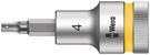 8740 C HF Zyklop bit socket with 1/2" drive with holding function, 4.0x60.0, Wera