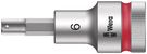 8740 C HF Zyklop bit socket with 1/2" drive with holding function, 6.0x60.0, Wera