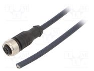 Connection lead; M12; PIN: 5; straight; 3m; plug; 60VAC; 4A; IP69K IGUS