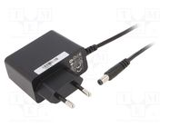 Power supply: switched-mode; mains,plug; 15VDC; 1A; 15W; Plug: EU POS