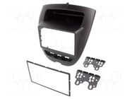 Radio frame; Citroën,Peugeot,Toyota; 2 DIN; black ACV
