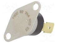 Sensor: thermostat; NO; Topen: 75°C; Tclos: 90°C; 10A; 240VAC; ±5°C HONEYWELL