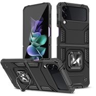 Wozinsky Ring Armor tough hybrid case cover + magnetic holder for Samsung Galaxy Z Flip 3 black, Wozinsky