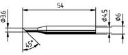 TIP, ANGLED, 45DEG, 3.6MM