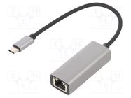 USB to Fast Ethernet adapter; USB 3.0; 10/100/1000Mbps; black AKYGA